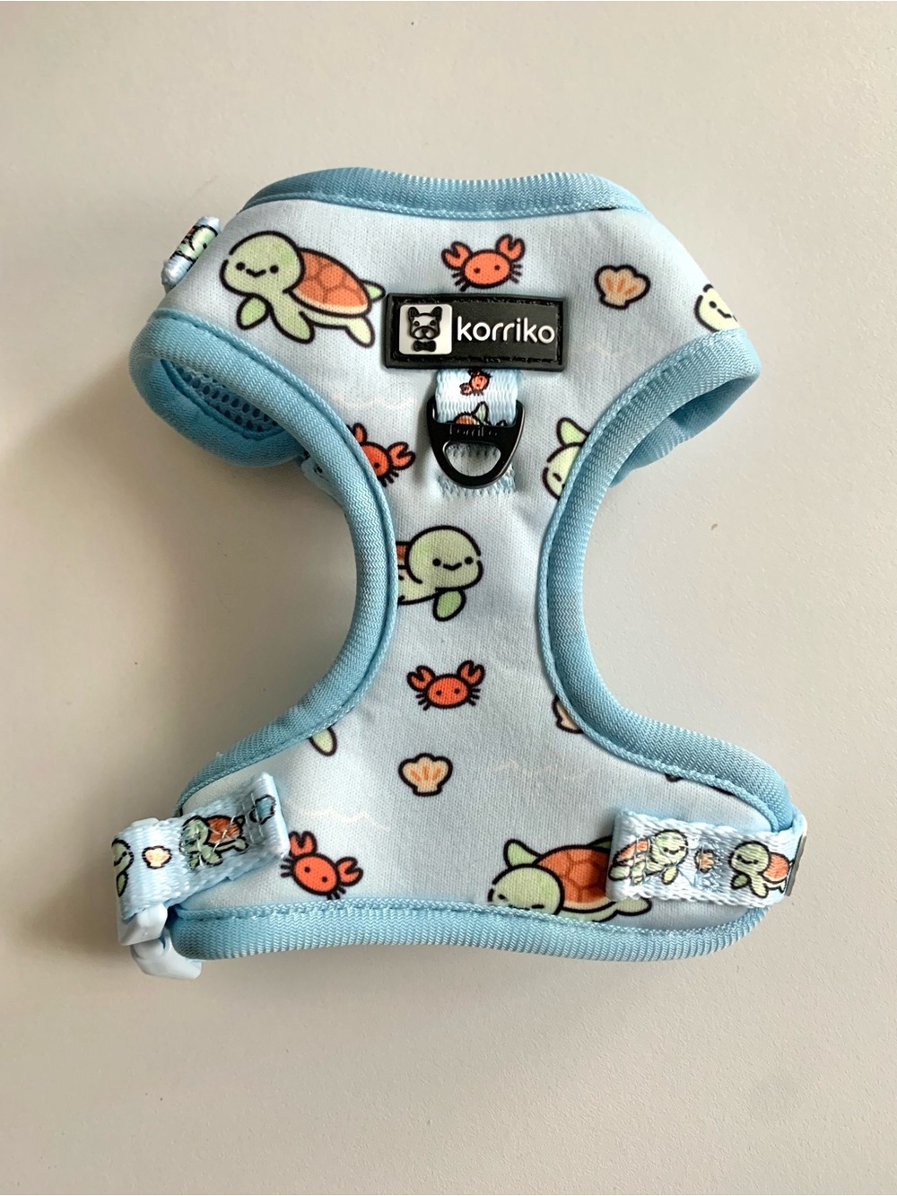Korriko Light Blue Turtle Print Dog Harness